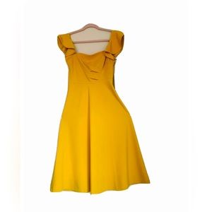 Calvin Klein’s NWT women yellow sleeveless fit and flare dress msrp $134
